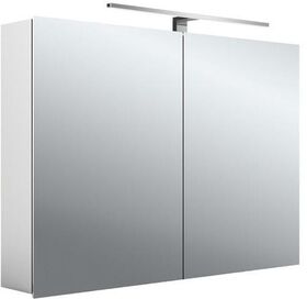 Emco LED-Lichtspiegelschrank MEE Aufputz, 1000x746mm, 2-türig Aluminium EMCO