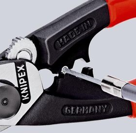 Drahtseilschere L.190mm pol.Ku.-Überzug KNIPEX