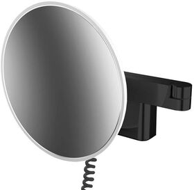 Emco LED-Rasier-/Kosmetikspiegel EVO rd d= 209mm 2-arm Kabel 5-fach schwarz EMCO