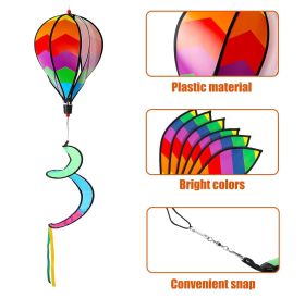 Bdt Rainbow- Ballon- Windspiel mit Spiralschweif ''Design1'', ? 28cm, 110cm Länge