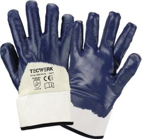 Handschuhe Neckar Gr.9 blau Nitrilteilbeschichtung EN 388 PSA II TECWERK - VPE: 12