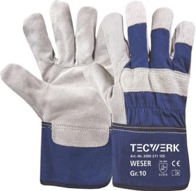 Handschuhe Weser Gr.10 blau EN 388 PSA II TECWERK - VPE: 12
