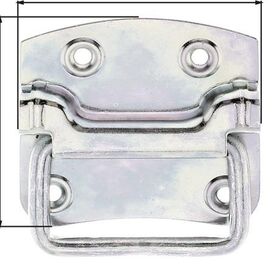 Kistengriff Höhe74 mm Breite80 mm Stahl galv. verz. dickschichtpassiviert Anzahl Löcher 4 GAH - VPE: 10