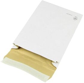 Polsterversandtasche K-Pack Maße 176x250mm Falte 50mm B5 weiß Haftleimstreifen - VPE: 100