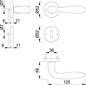 Rosettengrt.Genova M1535/19KV/19KVS MS F45-R rd.OB DIN L/R D/D HOPPE