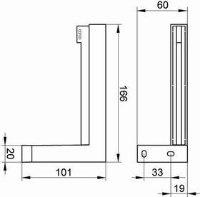 Keuco WC-Papierhalter EDITION 90 SQUARE off. m Rollenbremse vc Breite 166mm