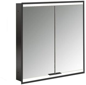 Emco LED-Lichtsp.schr. PRIME 2 FACELIFT UP 600x730mm 2-türig schwarz/spiegel EMCO