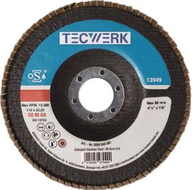 Fächerscheibe D.125mm K.40 kon.INOX CO TECWERK - VPE: 10