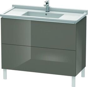 Duravit Waschtischunterbau L-CUBE 469x1020x712mm flannel grey hochglanz