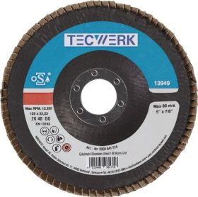 Fächerscheibe D.180mm K.40 kon.INOX ZK TECWERK - VPE: 10