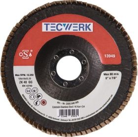 Fächerscheibe D.125mm K.40 kon.Alu.SCg TECWERK - VPE: 10