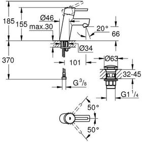 Grohe EH-WTbatt CONCETTO 1/2Zoll S-Size chr