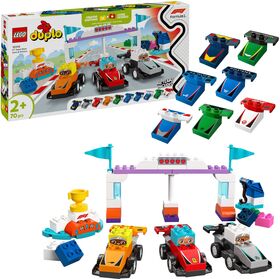 Duplo F1 Team Rennautos mit Rennfahrern