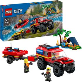 City Feuerwehrgeländewagen mit Rettungsb