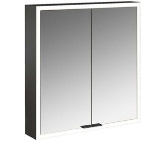 Emco LED-Lichtsp.schr. PRIME FACELIFT AP 600x700mm 2-türig schwarz/spiegel EMCO