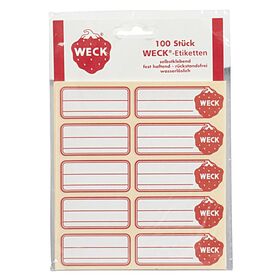 WECK  Weck Selbstklebeetik.100 Stück - 10 VPE