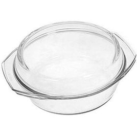 BOHEMIA CRISTAL Glaskochschüssel rund mit Deckel 1,5L
