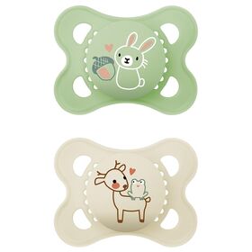 MAM Schnuller Original Pure Silikon uni 'Hase / Reh' 2er Set 2er Set