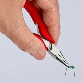 Elektronik-Greifzange Gesamt-L.115mm flachbreite Backen Form 2 Ku.-Überzug