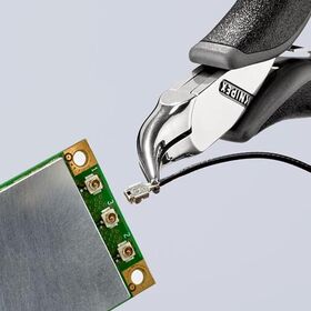 Elektronik-Greifzange Gesamt-L.115mm ESD flachbreite Backen spiegelpol.Form 4