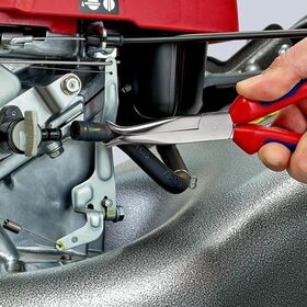 Mechanikerzange L.200mm Form 9 45Grad gew.Mehrkomp.-Hülle verchr.KNIPEX