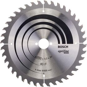 Kreissägeblatt Optiline Wood AD 250mm Z.40 WZ Bohr.30mm Schnitt-B.3,2mm