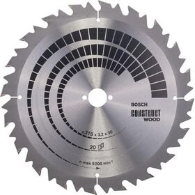 Kreissägeblatt AD 315mm Z.20 WZ Bohr.30mm Schnitt-B.3,2mm HM BOSCH