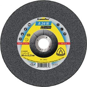 Schruppscheibe A 24N Supra D115xS6mm gekr.INOX Bohr.22,23mm KLINGSPOR - VPE: 10