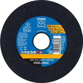 Trennscheibe PSF STEELOX D115x1,6mm ger.INOX Bohr.22,23mm PFERD - VPE: 25