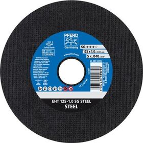 Trennscheibe SG STEEL D125x1mm ger.STA Bohr.22,23mm PFERD - VPE: 25