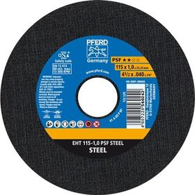 Trennscheibe PSF STEEL D115x1mm ger.STA Bohr.22,23mm PFERD - VPE: 25