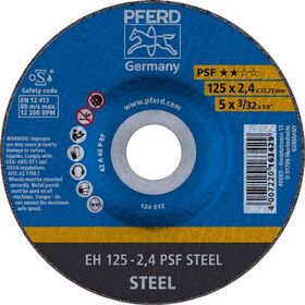 Trennscheibe PSF STEEL D125x2,4mm gekr.STA Bohr.22,23mm PFERD - VPE: 25