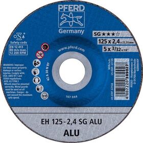 Trennscheibe SG ALU D125x2,4mm gekr.Alu.Bohr.22,23mm PFERD - VPE: 25