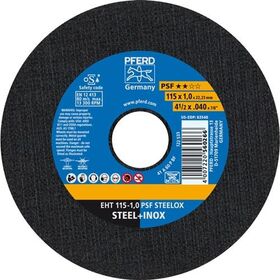 Trennscheibe PSF STEELOX D115x1mm ger.INOX Bohr.22,23mm PFERD - VPE: 25