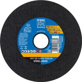 Trennscheibe PSF STEELOX D125x1mm ger.INOX Bohr.22,23mm PFERD - VPE: 25