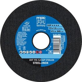 Trennscheibe SGP STEELOX D115x1mm ger.INOX Bohr.22,23mm PFERD - VPE: 25