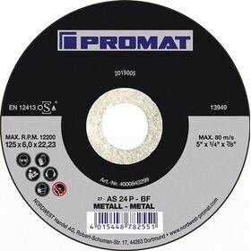 Schruppscheibe Action D125xS6mm gekr.Bohr.22,23mm PROMAT - VPE: 10