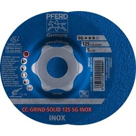Schleifscheibe CC-GRIND-SOLID SG INOX D125xSmm gekr.INOX PFERD - VPE: 10