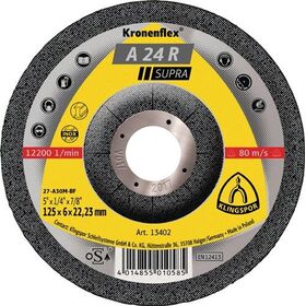 Schruppscheibe A 24 R Supra D125xS4mm gekr.STA Bohr.22,23mm KLINGSPOR - VPE: 10