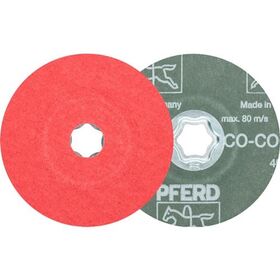 Fiberscheibe COMBICLICK CO-COOL D.115mm K.80 INOX/Alu.Keramikkorn PFERD - VPE: 25