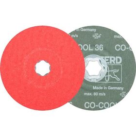Fiberscheibe COMBICLICK CO-COOL D.125mm K.36 INOX/Alu.Keramikkorn PFERD - VPE: 25