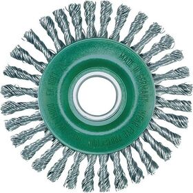 Rundbürste D.115mm Bohr.Drahtstärke 0,5mm VA 6mm 15000min-¹ LESSMANN