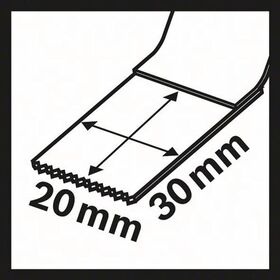 Tauchsägeblatt AIZ 20AB B.20mm Eintauch-T.30mm Starlock 5er Pk.BOSCH
