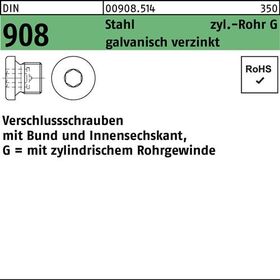 Verschlußschraube DIN 908 Bund/Innen-6kt G 2 A Stahl galv.verz. 1St.