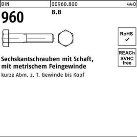 Sechskantschraube DIN 960 Schaft M18x1,5x 70 8.8 25 Stück - VPE: 25