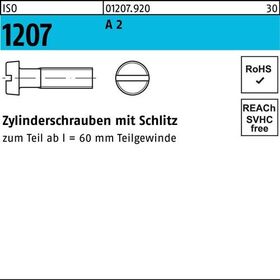 Zylinderschraube ISO 1207 Schlitz M3x 55 A 2 200 Stück - VPE: 200