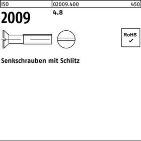 Senkschraube ISO 2009 Schlitz M6x 16 4.8 1000 Stück - VPE: 1000