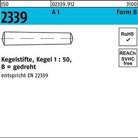Kegelstift ISO 2339 gedreht 10x 80 A 1 Kegel 1:50 1 Stück
