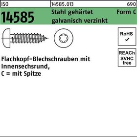 Blechschraube ISO 14585 ISR/Spitze 2,2x4,5-C-T6 Stahl geh.galv.verz. 2000St. - VPE: 2000