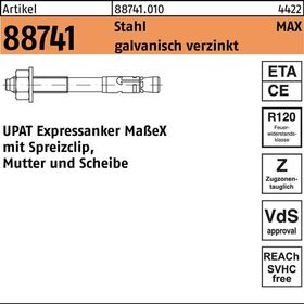 Expressanker R 88741 MAX 20/30/172 Stahl galv.verz. 10 Stück UPAT - VPE: 10